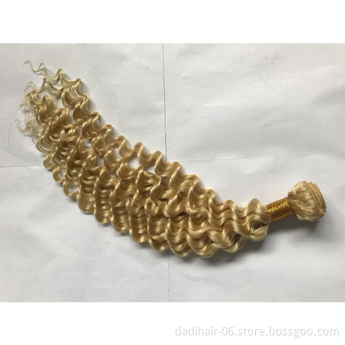 Trade Assurance buy human hair online blonde weave Deep Wave curly 613